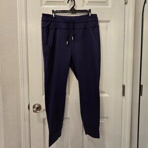 Halara Petite XL Navy Blue Joggers High Waisted Stretch Athletic Pants Pockets
